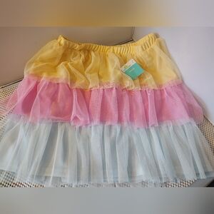 Girls Size XXL (18) Tiered Skirt Pastel Colors Easter NWT Pull On